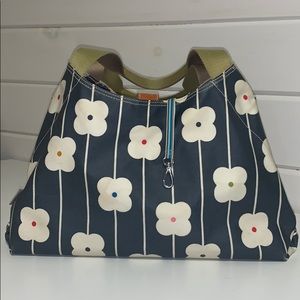 Orla Kiely Blue Abacus Handbag